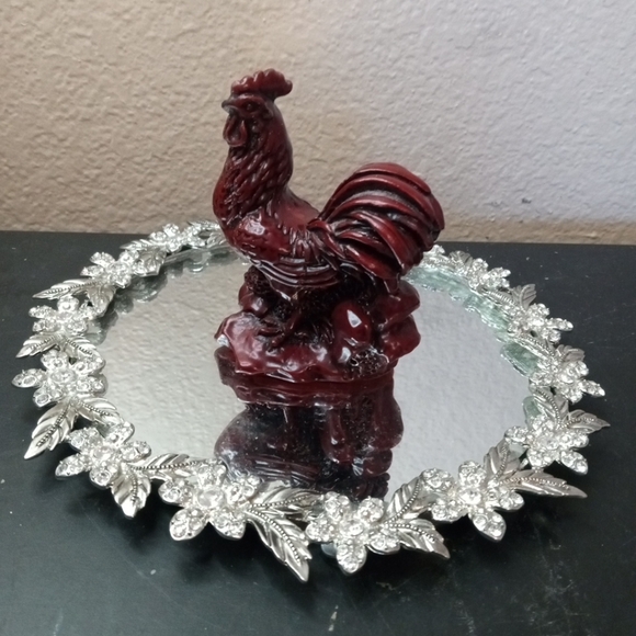 Other - GORGEOUS Chinese Cinnabar 5" Rooster Figurine